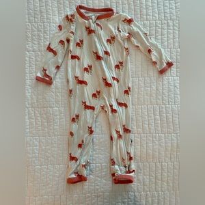 Kyte Baby Zippered Romper in Corgi (Retired Print), Size 6-12 Months